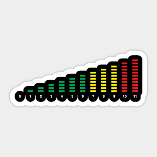 Turn Up The Volume To 11 Sticker